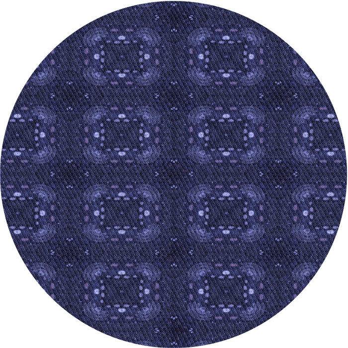 Square Machine Washable Transitional Night Blue Rug in a Living Room, wshpat3605blu