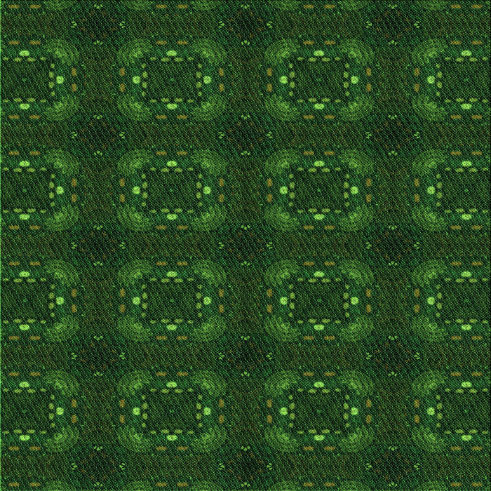 Round Patterned Green Rug, pat3605grn