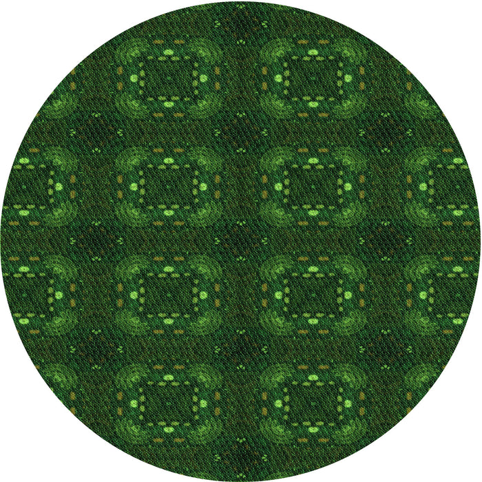 Square Machine Washable Transitional Green Rug in a Living Room, wshpat3605grn