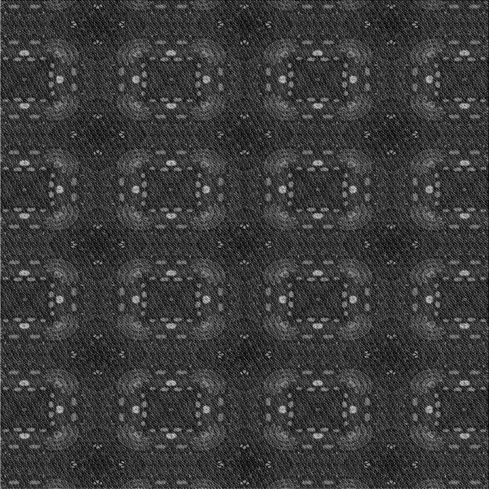 Round Patterned Midnight Gray Rug, pat3605gry