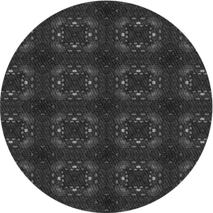 Square Machine Washable Transitional Midnight Gray Rug in a Living Room, wshpat3605gry