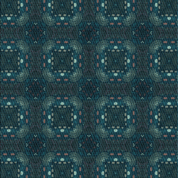 Machine Washable Transitional Teal Green Rug, wshpat3605lblu