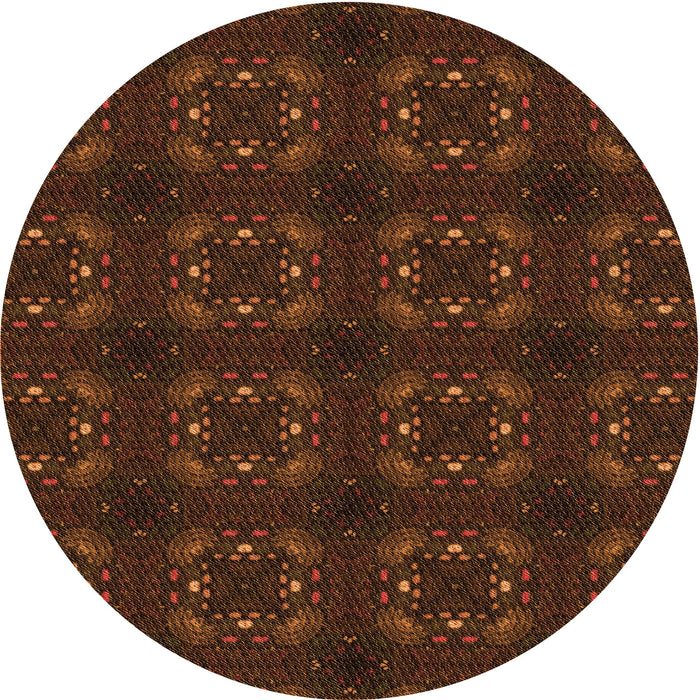 Square Machine Washable Transitional Mahogany Brown Rug in a Living Room, wshpat3605org