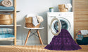 Machine Washable Transitional Dark Purple Rug in a Washing Machine, wshpat3605pur