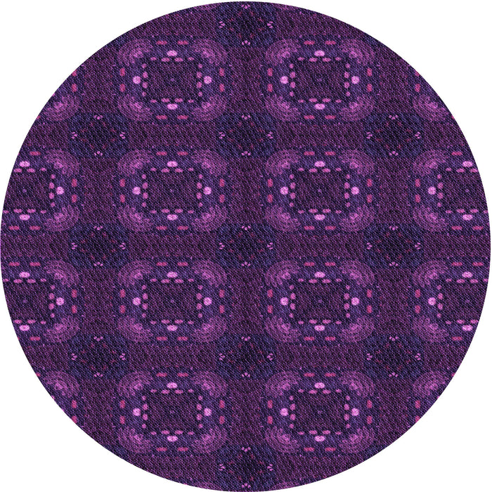 Square Machine Washable Transitional Dark Purple Rug in a Living Room, wshpat3605pur