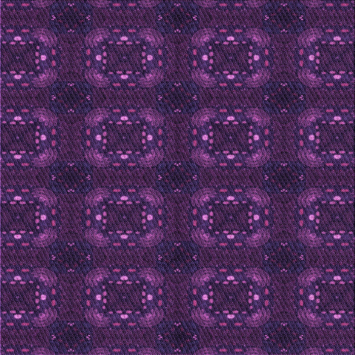 Round Patterned Dark Purple Rug, pat3605pur