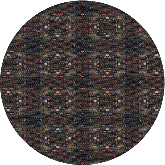 Sideview of Patterned Mid Gray Novelty Rug, pat3605