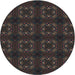 Sideview of Patterned Mid Gray Novelty Rug, pat3605