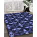 Machine Washable Transitional Night Blue Rug in a Family Room, wshpat3606blu