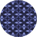 Square Machine Washable Transitional Night Blue Rug in a Living Room, wshpat3606blu