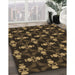 Machine Washable Transitional Light Brown Rug in a Family Room, wshpat3606brn