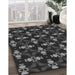 Machine Washable Transitional Smokey Gray Rug in a Family Room, wshpat3606gry