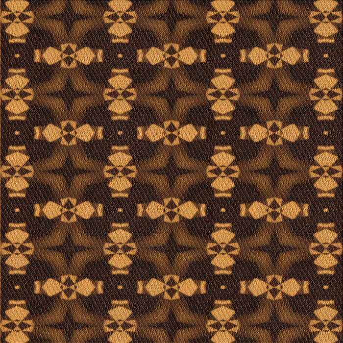 Round Patterned Black Brown Rug, pat3606org