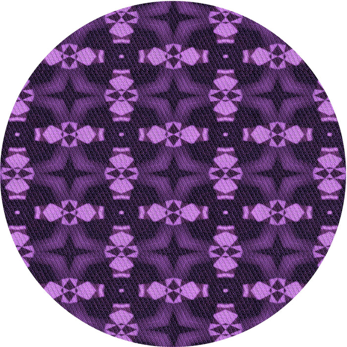 Square Machine Washable Transitional Dark Orchid Purple Rug in a Living Room, wshpat3606pur