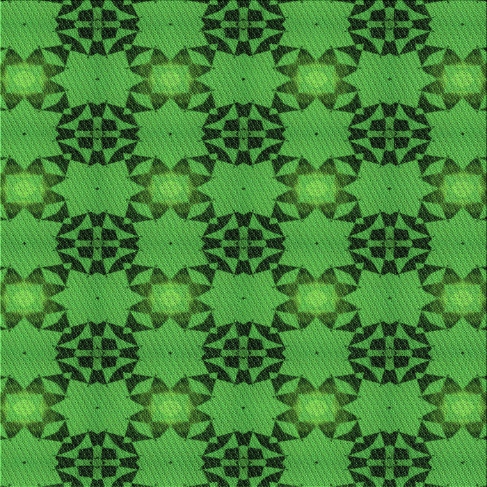 Round Patterned Green Rug, pat3607grn