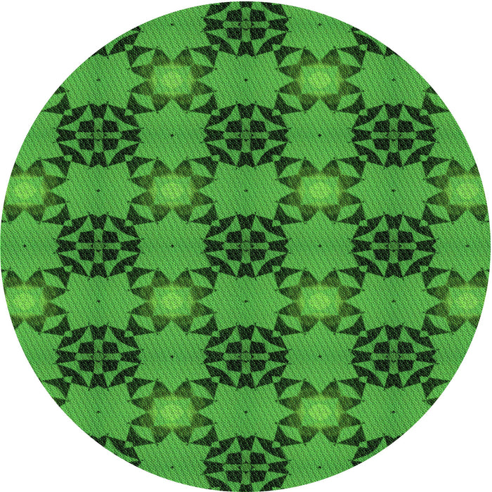 Square Patterned Green Rug, pat3607grn