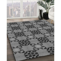 Patterned Gunmetal Gray Rug, pat3607gry