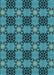 Patterned Dark Turquoise Green Rug, pat3607lblu