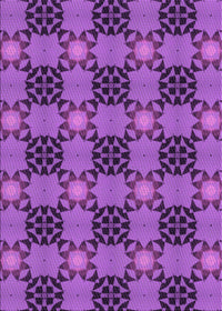 Machine Washable Transitional Bright Purple Rug, wshpat3607pur