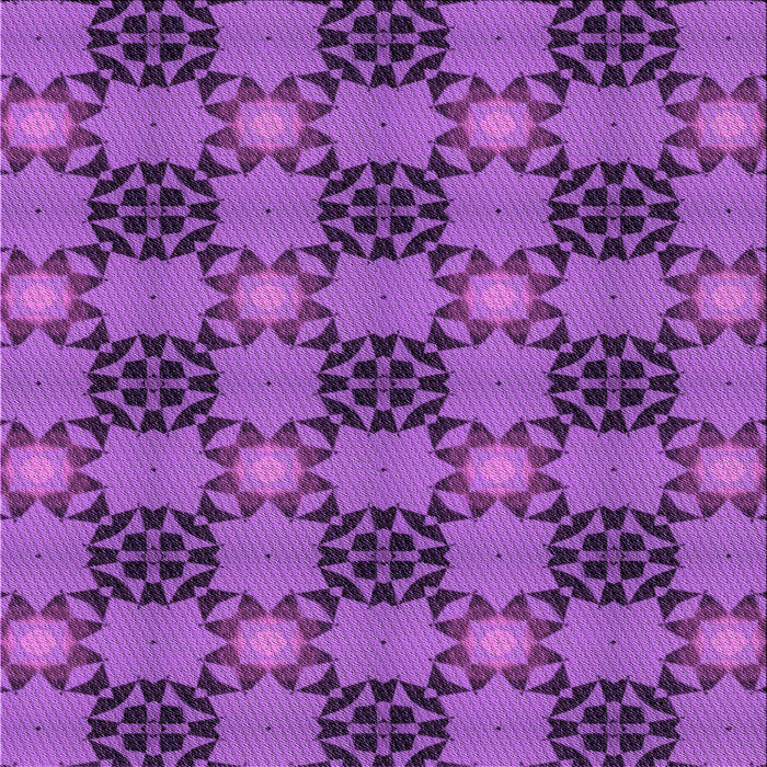 Round Patterned Bright Purple Rug, pat3607pur