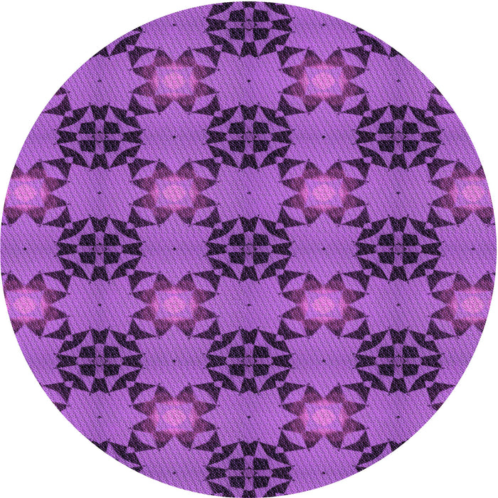 Square Machine Washable Transitional Bright Purple Rug in a Living Room, wshpat3607pur