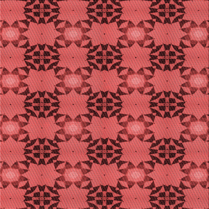 Round Patterned Orange Rug, pat3607rd