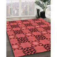 Patterned Orange Rug, pat3607rd