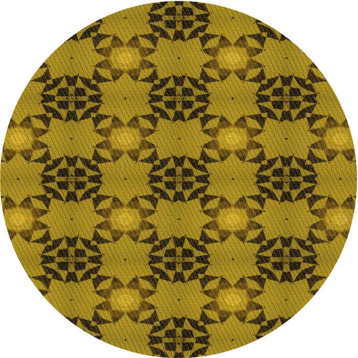 Square Machine Washable Transitional Dark Bronze Brown Rug in a Living Room, wshpat3607yw