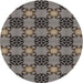 Square Machine Washable Transitional Mocha Brown Rug, wshpat3607