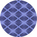 Square Patterned Light Slate Blue Rug, pat3608blu