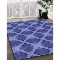 Patterned Light Slate Blue Rug, pat3608blu