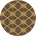 Square Patterned Cinnamon Brown Rug, pat3608brn