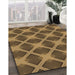 Machine Washable Transitional Cinnamon Brown Rug in a Family Room, wshpat3608brn