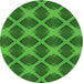 Square Patterned Green Rug, pat3608grn