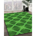 Patterned Green Rug in Family Room, pat3608grn