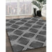 Patterned Black Rug in Family Room, pat3608gry