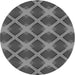 Square Patterned Black Rug, pat3608gry