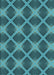 Patterned Dark Turquoise Green Rug, pat3608lblu