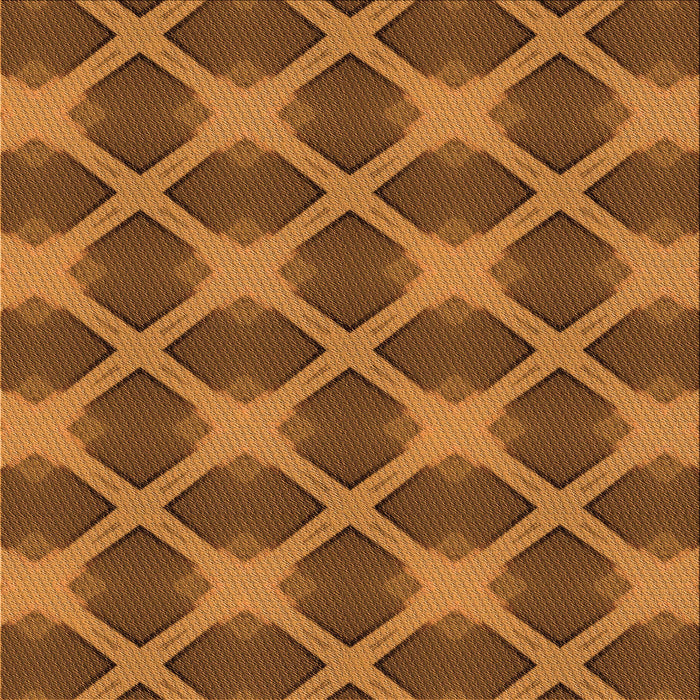 Round Patterned Saddle Brown Rug, pat3608org