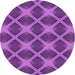 Square Patterned Bright Purple Rug, pat3608pur