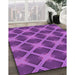 Patterned Bright Purple Rug in Family Room, pat3608pur