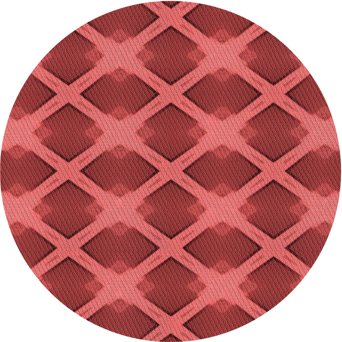 Square Patterned Orange Rug, pat3608rd