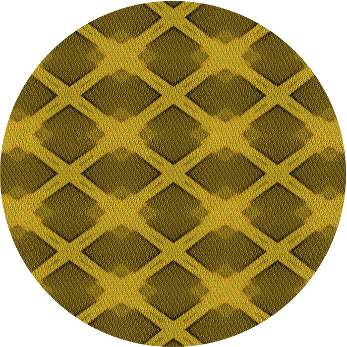 Square Patterned Dark Bronze Brown Rug, pat3608yw