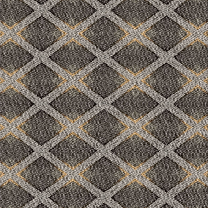 Square Patterned Mocha Brown Novelty Rug, pat3608