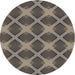 Square Machine Washable Transitional Mocha Brown Rug, wshpat3608