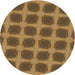 Square Patterned Dark Bronze Brown Rug, pat3609brn