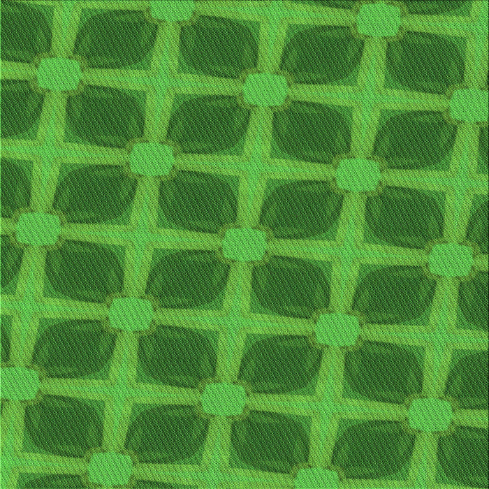 Round Patterned Green Rug, pat3609grn