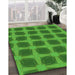 Patterned Green Rug in Family Room, pat3609grn