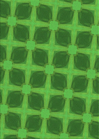 Machine Washable Transitional Green Rug, wshpat3609grn