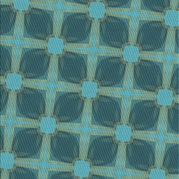 Patterned Medium Teal Green Rug, pat3609lblu